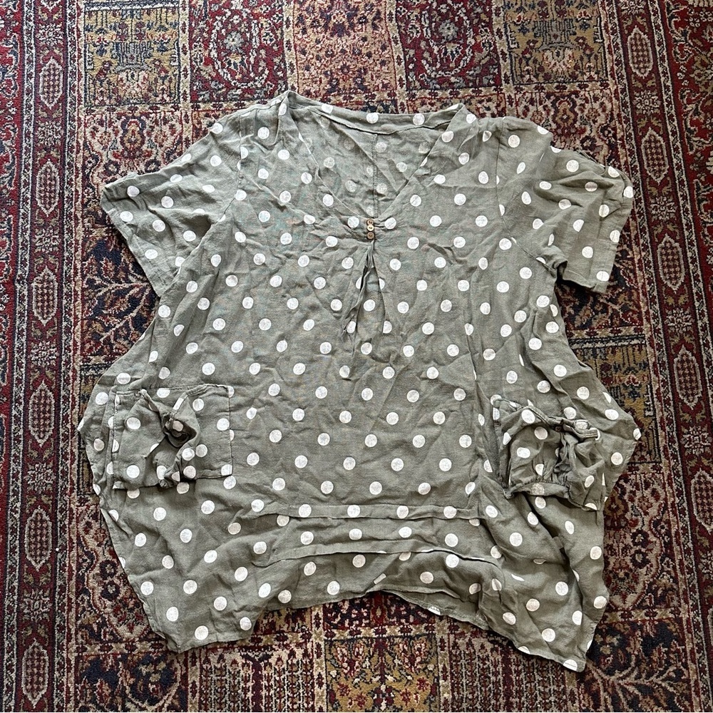 🌈 Lovely Italian polka dots blouse - Picture 2 of 9
